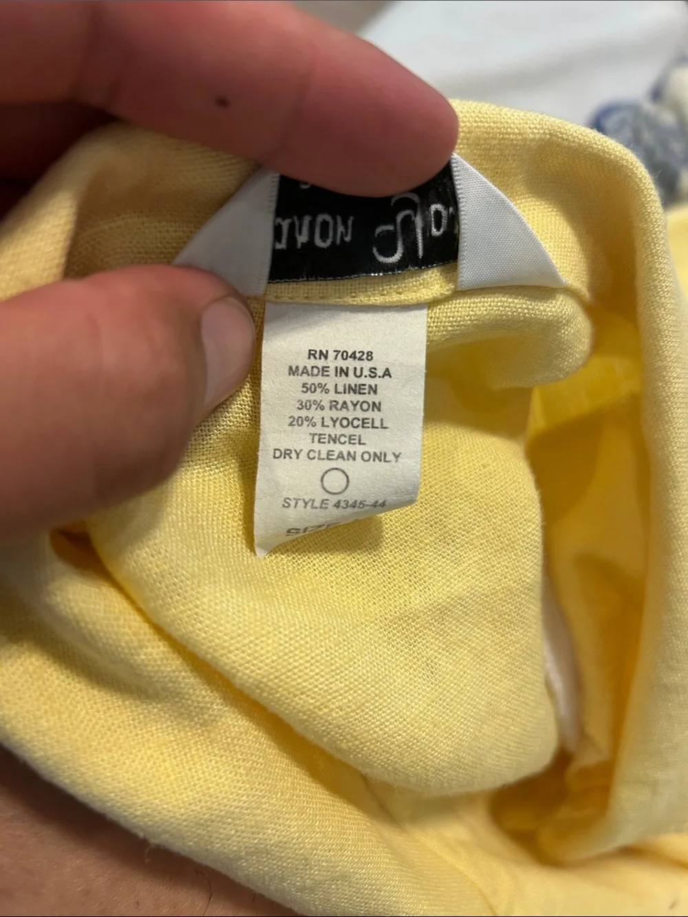 Sharon Young Sunny Yellow Short-Sleeve Linen Button-Front Shirt- Made in The USA - Picture 10 of 10